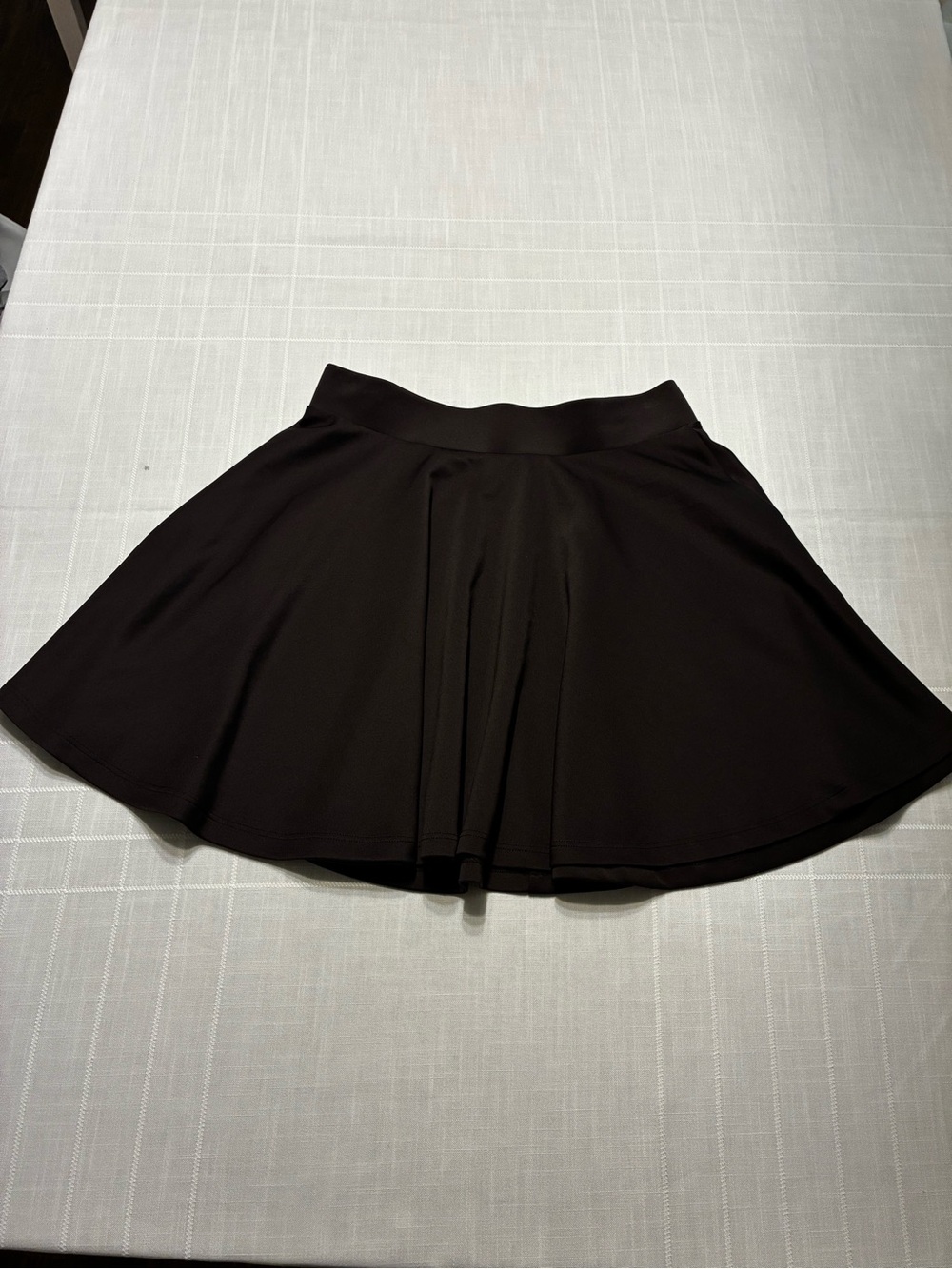 Made By Johnny Classic Brown Circle Skater Skirt with Smooth Waistband